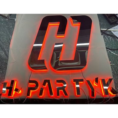 Προσαρμοσμένο 3D Metal PC Ακρυλικό LED Backlit Σημειώσεις για Bar Ατσάλι Ατσάλι Γραμματάκια Σημαίες τοίχου