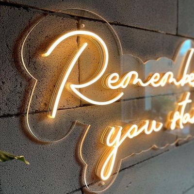 Τσάι πράσινο Custom Wall Hanging Neon Sign Light USB / μπαταρία λειτουργεί δώρο γενεθλίων Τέχνη τοίχου Led Neon Night Light