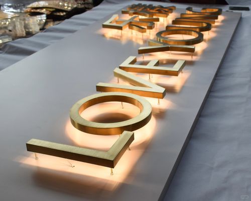 Εξωτερική 3D LED Πίνακα και Πίνακα Εμφάνισης Ατσάλινο μεταλλικό φως φωτεινά γράμματα
