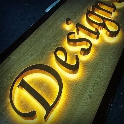 LED Strips Φωτεινή πηγή Προσαρμοσμένο μέγεθος Μεταλλικό χιόνι 3D Backlit γράμματα για εσωτερική σήμανση