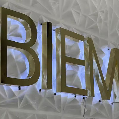Χιόνι LED Ακρυλικό LED 3D σήμα για το γραφείο Λογότυπο Custom ανοξείδωτο από ανοξείδωτο χάλυβα