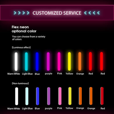12V Αδιάβροχο RGB Ευέλικτο Νεόνιο Σιλικόνης LED Σημάδια Φως για Διακόσμηση Χριστούγεννα