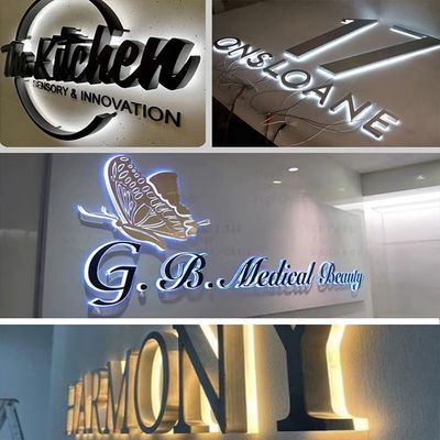 Προσαρμοσμένο Metal Store Προσωπικό PC LED Προσωπικό Σημάδι 3D Επιχειρηματικό Προσαρμοσμένο LED Store Σημάδι γράμματος