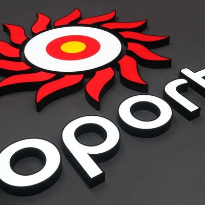 25C Προσαρμοσμένο από ανοξείδωτο χάλυβα εσωτερικό τοίχωμα γράμμα λογότυπο σήμα για διαφημιστική οθόνη
