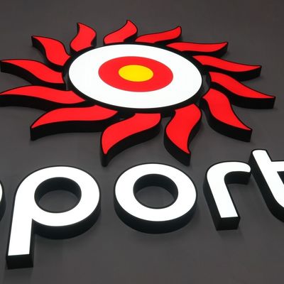 25C Προσαρμοσμένο από ανοξείδωτο χάλυβα εσωτερικό τοίχωμα γράμμα λογότυπο σήμα για διαφημιστική οθόνη