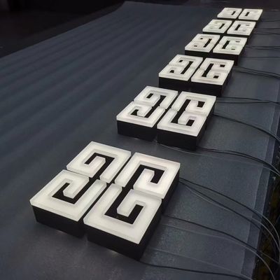 LED Ακρυλικό κατασκευασμένο 3D φωτισμένο μπροστινό μέρος του καταστήματος διαμετρικά γράμματα