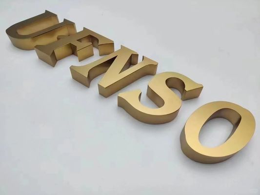 Χρυσή διαφήμιση 3D LED ηλεκτρονικές πινακίδες για το λογότυπο καταστήματος