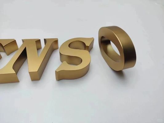 Χρυσή διαφήμιση 3D LED ηλεκτρονικές πινακίδες για το λογότυπο καταστήματος