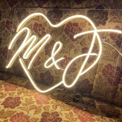 12V Custom Logo Γάμος Ακρυλικό Neon Light Sign Ιδανικό για διακόσμηση γραφείων σε καταστήματα
