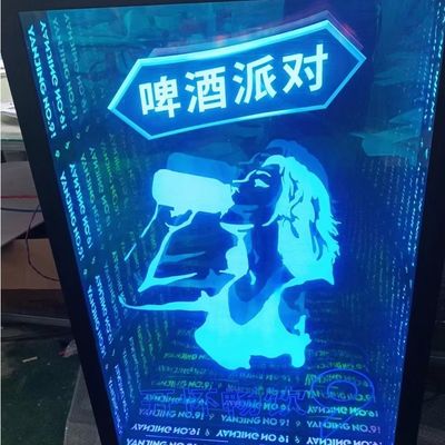 Επίδραση ατελείωσης 3D καθρέφτη 3D LED καθρέφτη με τάση εισόδου 12V