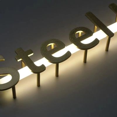 Εξωτερικά Δασμολογημένα Κτίρια Ατσάλι LED Σημάδια Για Διαφήμιση Γραφείου