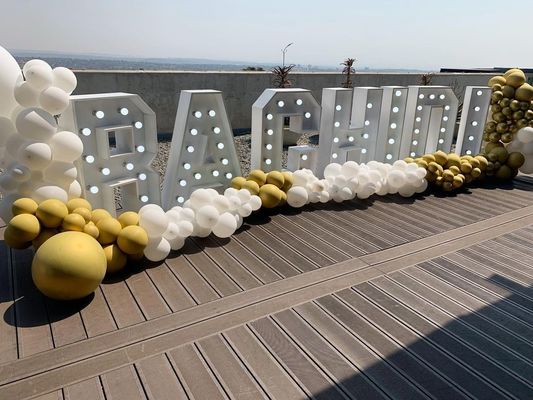 Εισερχόμενη τάση 12 V Led Marquee Letters 3ft 4ft 5ft Μεγάλοι αριθμοί Γίγαντας Light Up Letters