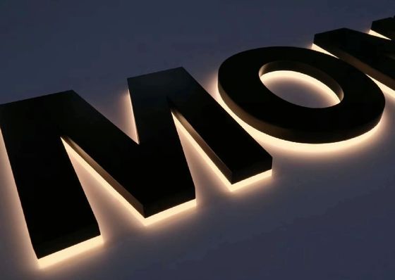 Προσαρμοσμένο μέγεθος Backlit γράμματα για το γραφείο τοίχος LED σήμα λογότυπο εσωτερικό σήμα επιχείρησης