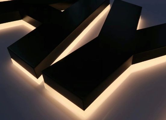 Προσαρμοσμένο μέγεθος Backlit γράμματα για το γραφείο τοίχος LED σήμα λογότυπο εσωτερικό σήμα επιχείρησης