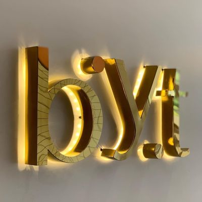 Γραφείο Wall Letters Λογότυπο σε 3D LED για Custom Metal Επιχειρηματική Διαφημιστική Σημείωση