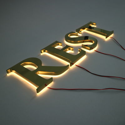 LED Strips Light Source Custom Metal Storefront Εξωτερικό Πρόσωπο 3D Καταστήματος Επιχειρηματικές πινακίδες