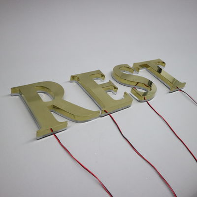 LED Strips Light Source Custom Metal Storefront Εξωτερικό Πρόσωπο 3D Καταστήματος Επιχειρηματικές πινακίδες