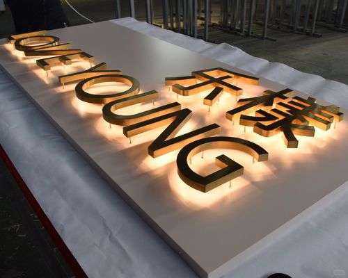 Εξωτερική 3D LED Πίνακα και Πίνακα Εμφάνισης Ατσάλινο μεταλλικό φως φωτεινά γράμματα