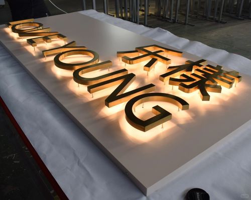 Εξωτερική 3D LED Πίνακα και Πίνακα Εμφάνισης Ατσάλινο μεταλλικό φως φωτεινά γράμματα