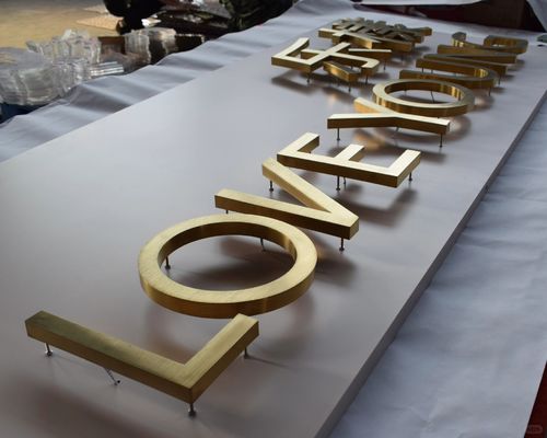 Εξωτερική 3D LED Πίνακα και Πίνακα Εμφάνισης Ατσάλινο μεταλλικό φως φωτεινά γράμματα
