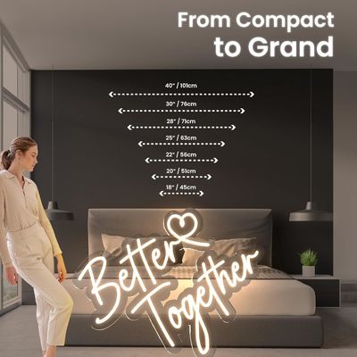 OEM Neon Light Σήμα για το Χιονισμένο Επιχειρηματικό Και Custom Logo Σήμα Γάμου