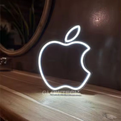 Λευκό Apple Drop Neon Light Custom Logo Γάμα Σημασία Πίνακα Ονομασίας