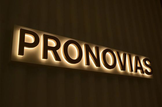 12V backlit LED γράμματα από ανοξείδωτο χάλυβα για καταστήματα