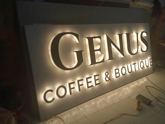 Χιόνι Σύγχρονη απλότητα 3D LED φωτισμένο γράμμα Σημάδι για σταθμούς λεωφορείων Αναπροσαρμοστής τροφοδοσίας