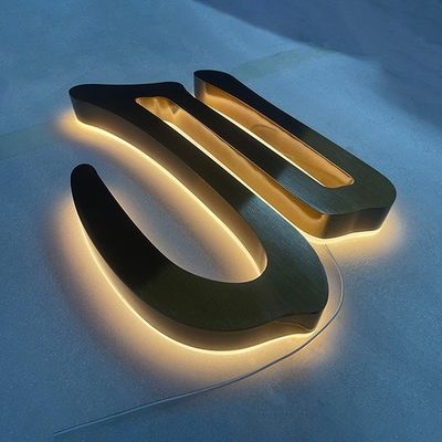 Ατσάλινη μεταλλική LED σήμανση για το εξωτερικό γραφείο εστιατορίου Custom Business Building
