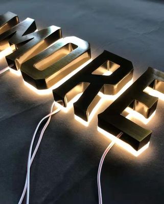 Προσαρμοσμένο μέγεθος Χιόνι 3D LED Ακρυλικά Πλάκες Πόρτας Μεταλλικά γράμματα Σημάδι για εξωτερική οθόνη