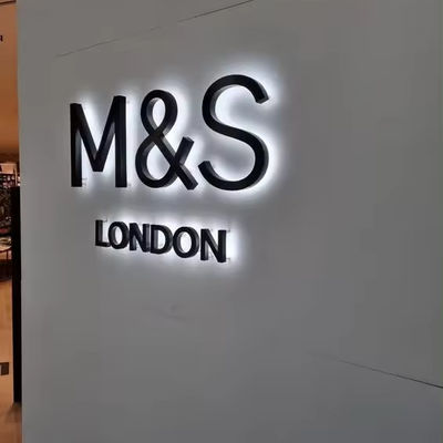 Ανθεκτικά 3D γράμματα από ανοξείδωτο χάλυβα LED για εσωτερική και εξωτερική φωτεινή σήμανση πίσω από το χιόνι