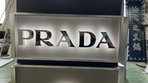 Προσαρμοσμένα Ατσάλινα Φωτισμένα Φωτισμένα Κανάλια LED 3D Λογότυπο Σημείωσης Φωτός μετάλλου για Σημείωση Ξενοδοχείων