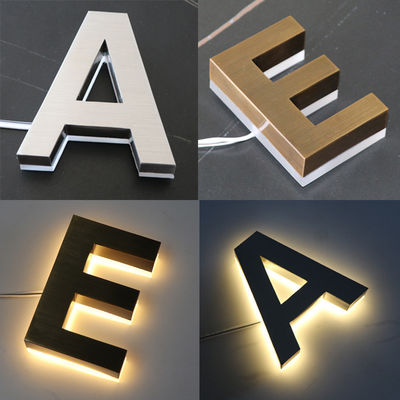 Τείχος LED φωτισμένη πινακίδα 3D πίσω φωτισμένο λογότυπο πινακίδα Custom For Office