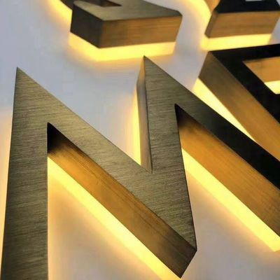 Εξωτερικά Ακρυλικά Σημάδια LED Light Name Boards από ανοξείδωτο χάλυβα Προσαρμοσμένα 3D Σημάδια φωτισμού για διακοπές