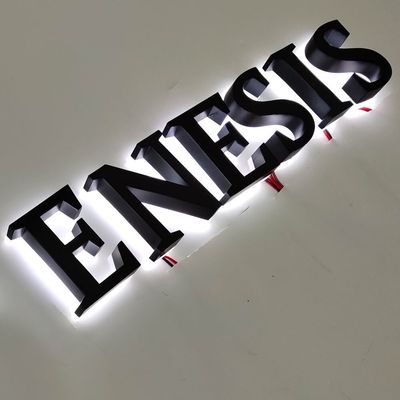 Προσαρμοσμένη Laser Cutting 3D Metal Titanium Wall Logo Signs για τοποθέτηση στον τοίχο
